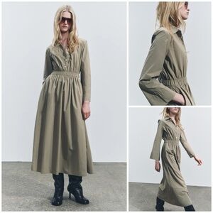 ZARA ~ ZW Collection MIDI Shirt Dress